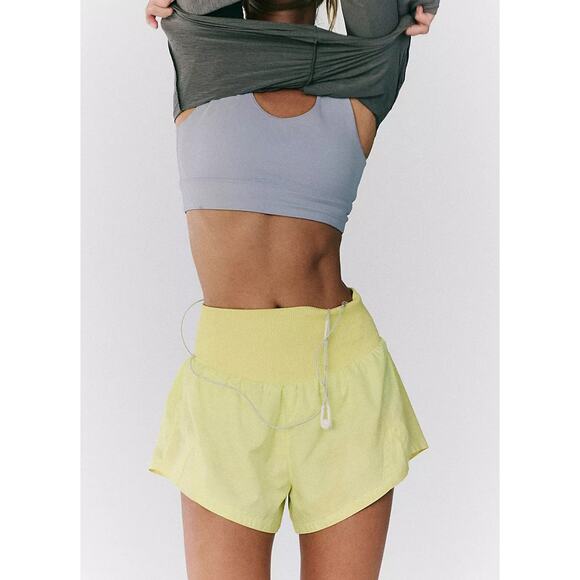 NWT Free People Movement Carpe Diem Shorts in Sour Citrus - Picture 2 of 8